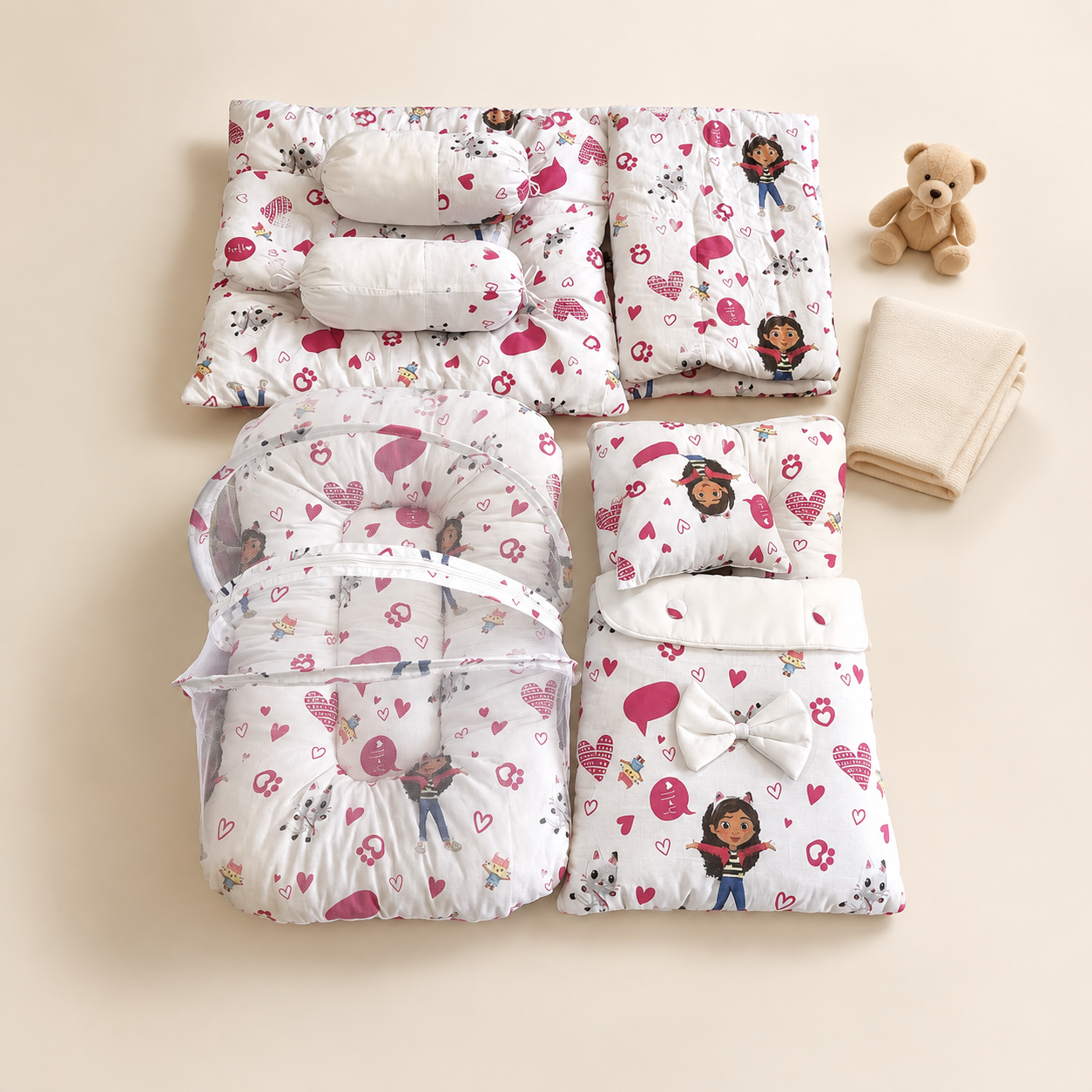 Sweet Dreams 8 Pcs Baby Bedding Set