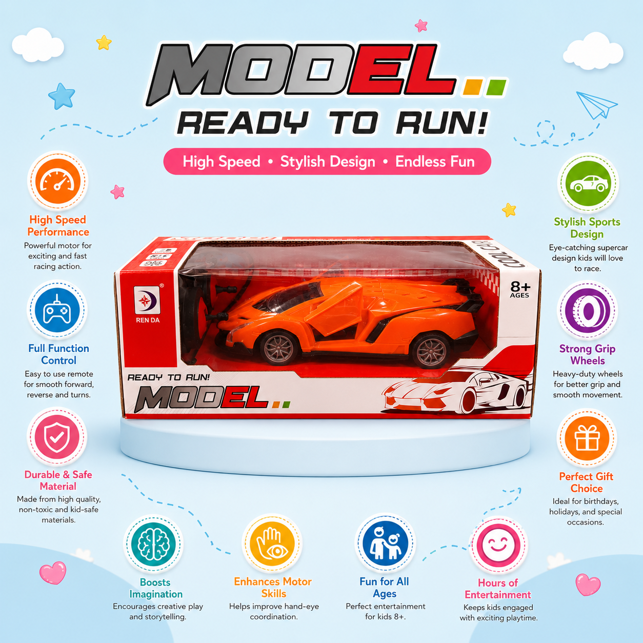 Model Sports Car Toy – Ready to Run