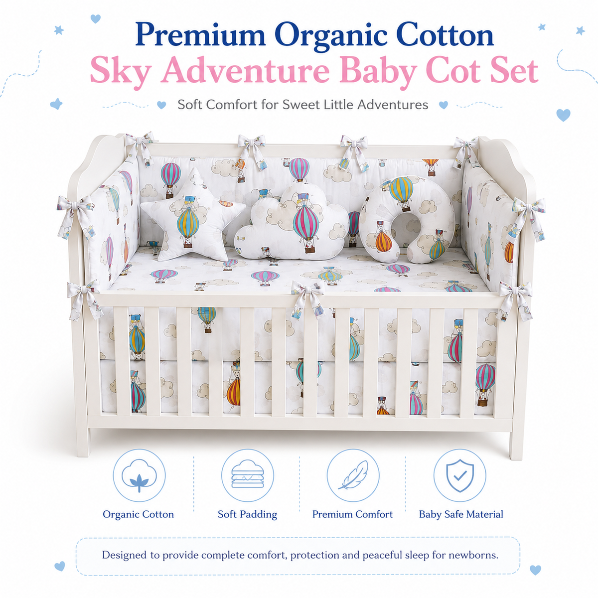 Sky Adventure Cot Bedding Set