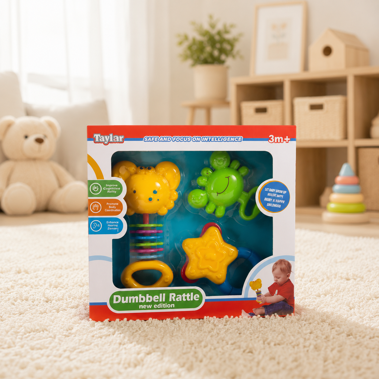 Dumbbell Rattle Toy Set