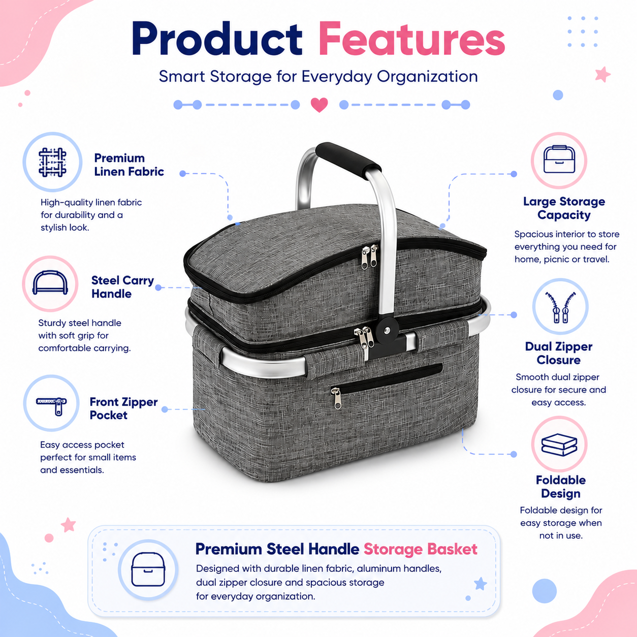 Steel Storage Basket