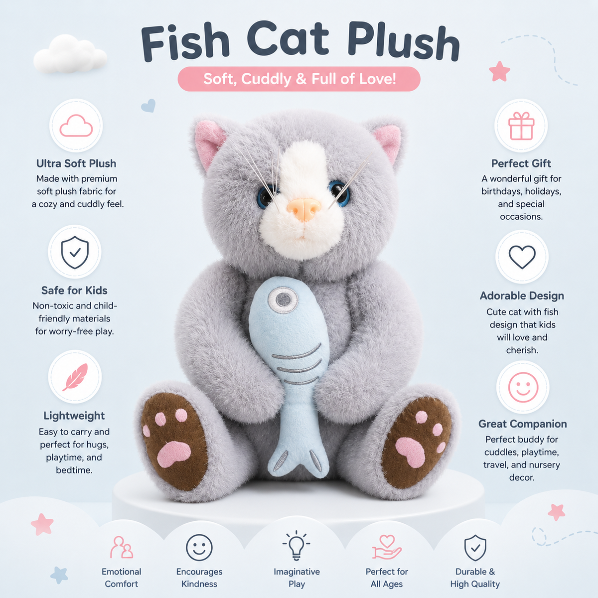 Fish Cat Plush