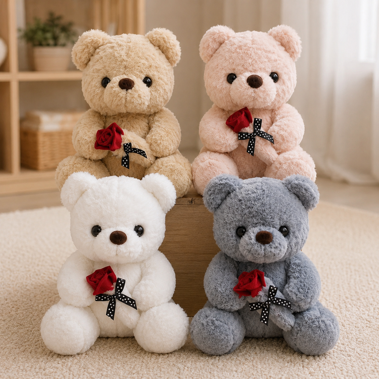 Rose Teddy Set