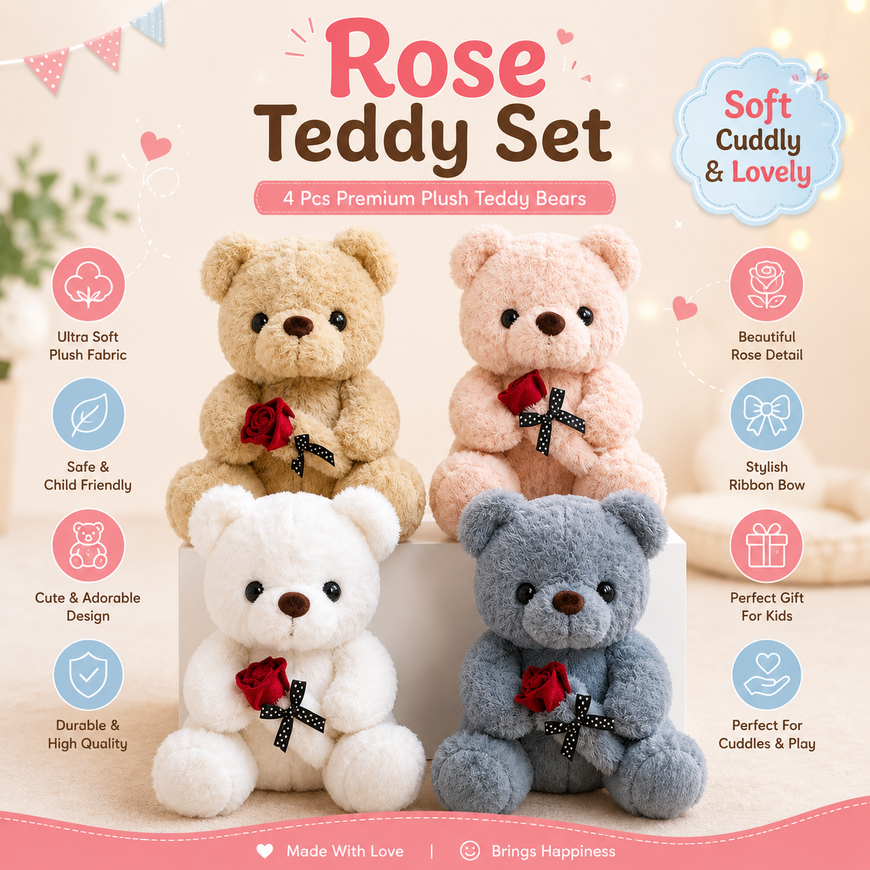 Rose Teddy Toy