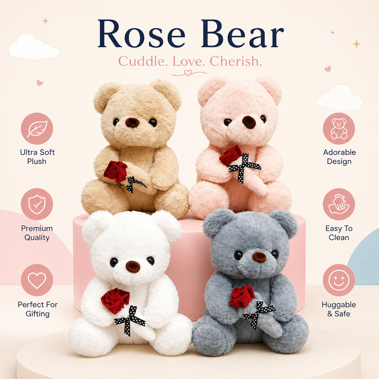 Rose Teddy Toy