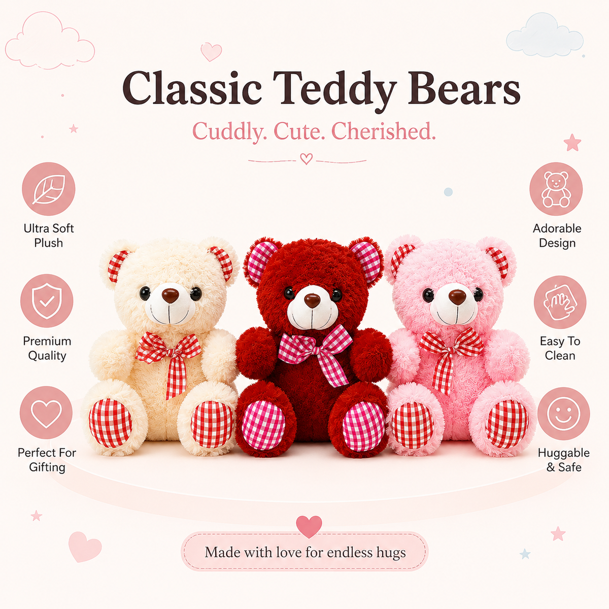 Cute Teddy Bear Plush Toy