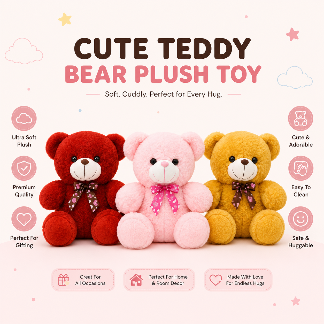Cute Teddy Bear Plush Toy