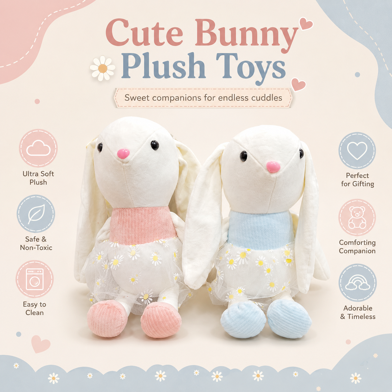 Cute Bunny Soft Plush Toys