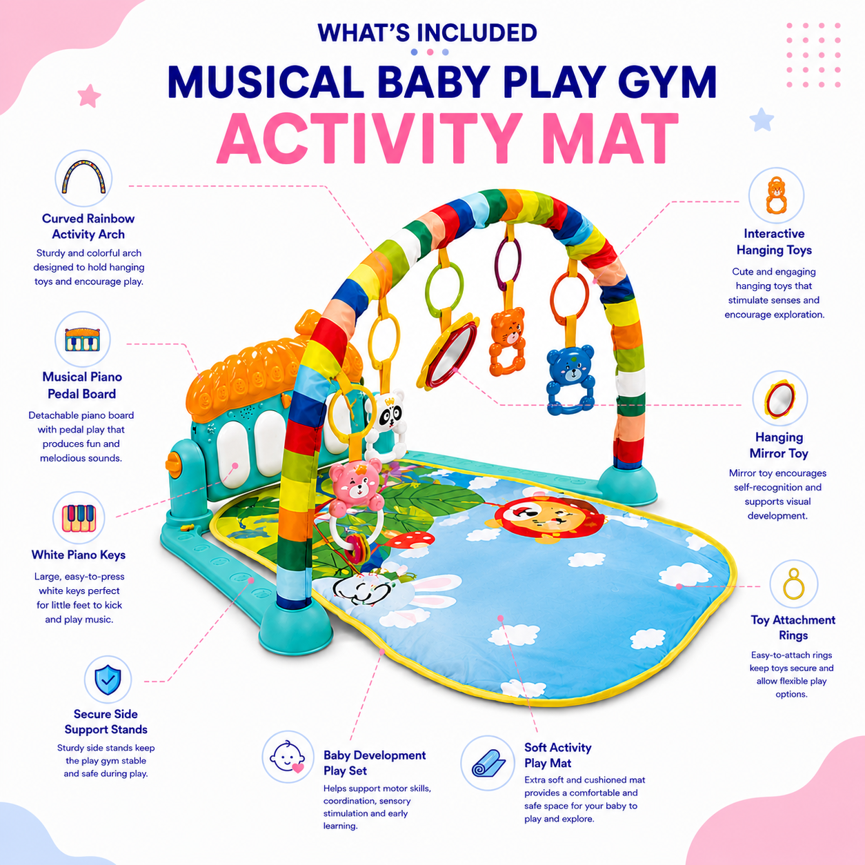 Musical Baby Play Gym Mat