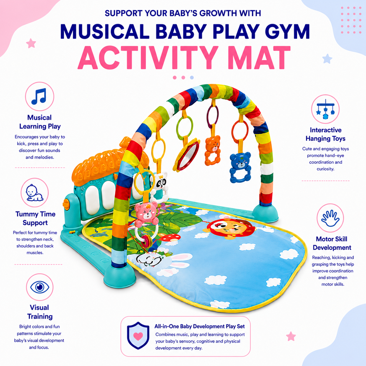 Musical Baby Play Gym Mat