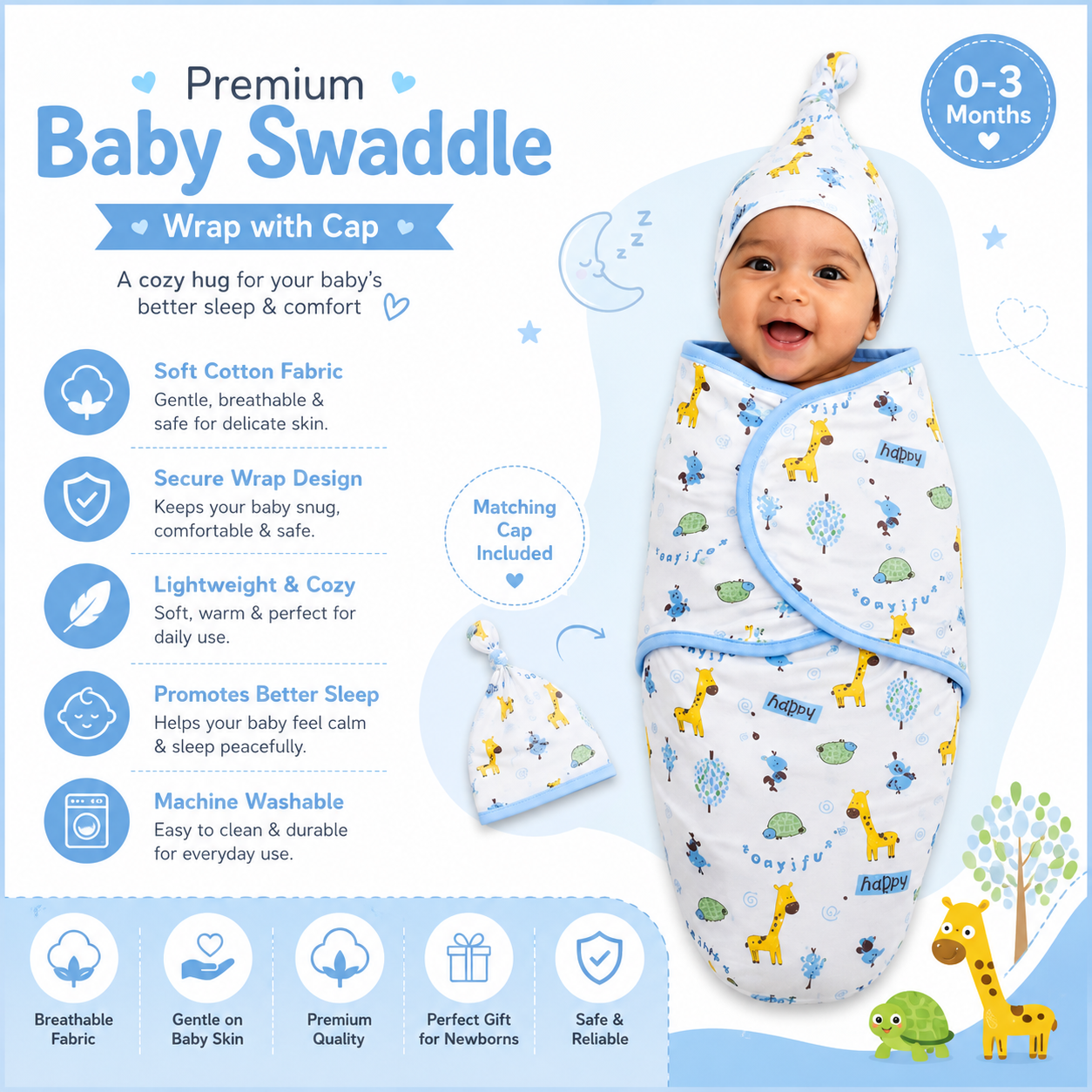Baby Swaddle Set