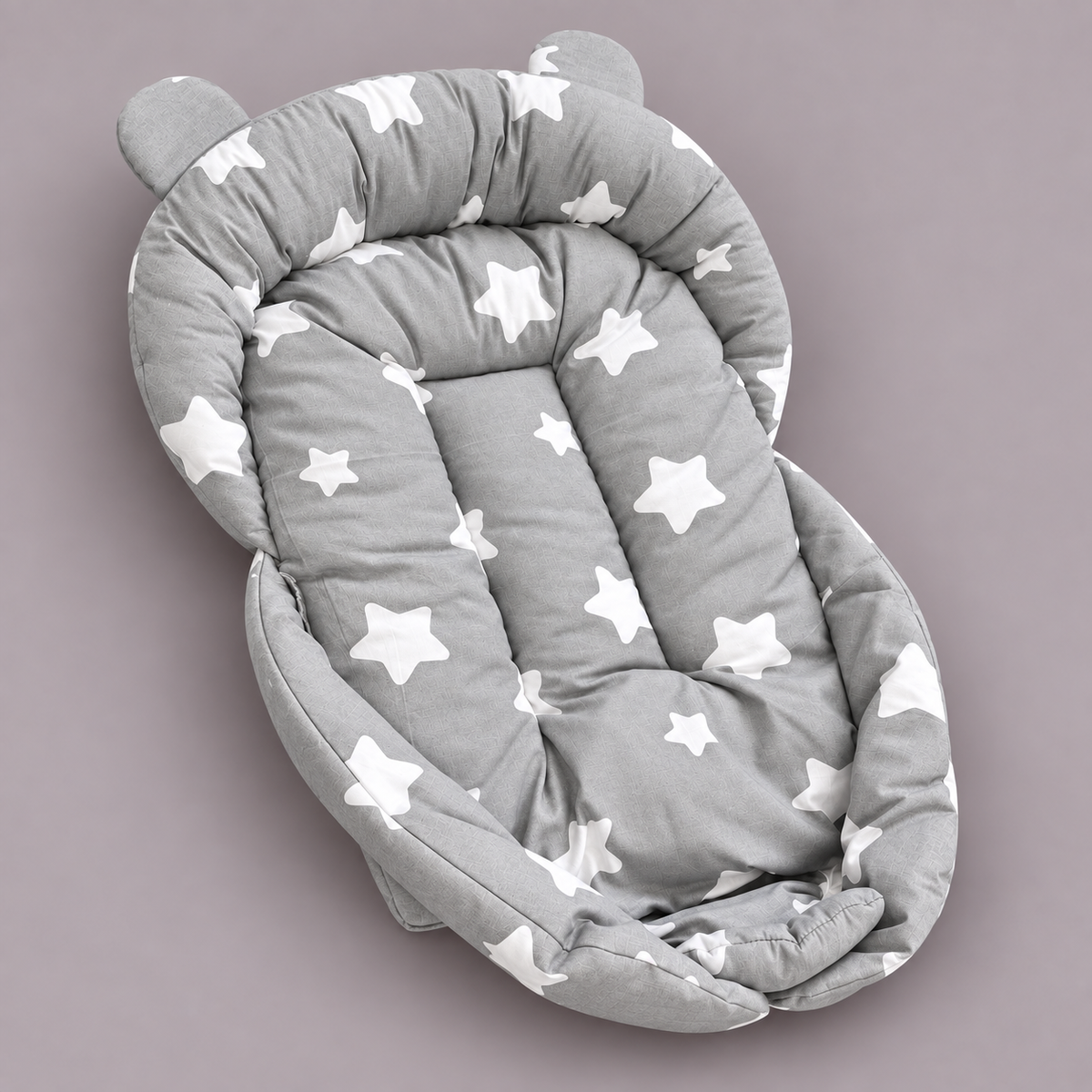 Grey Stars Baby Bed