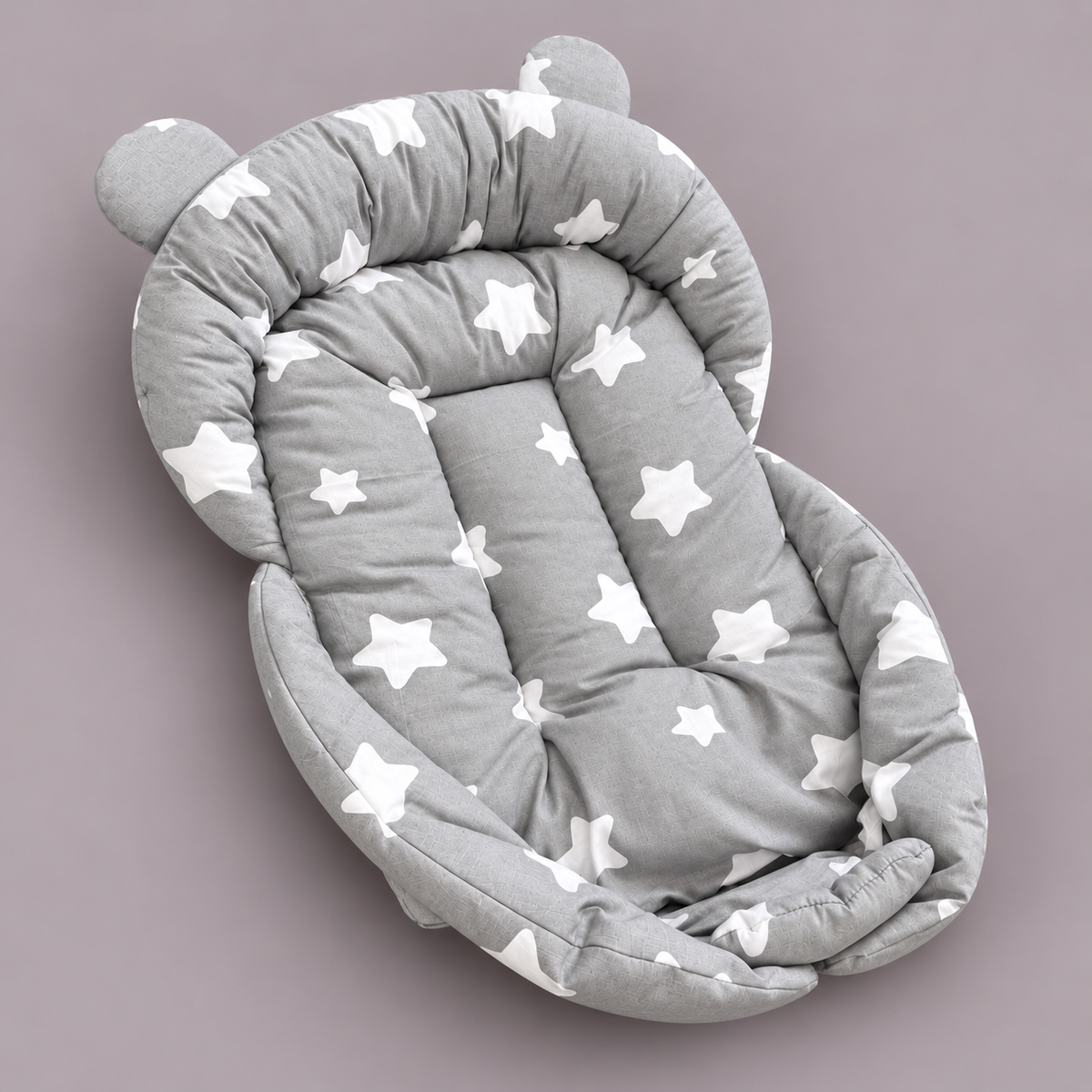 Grey Stars Baby Bed