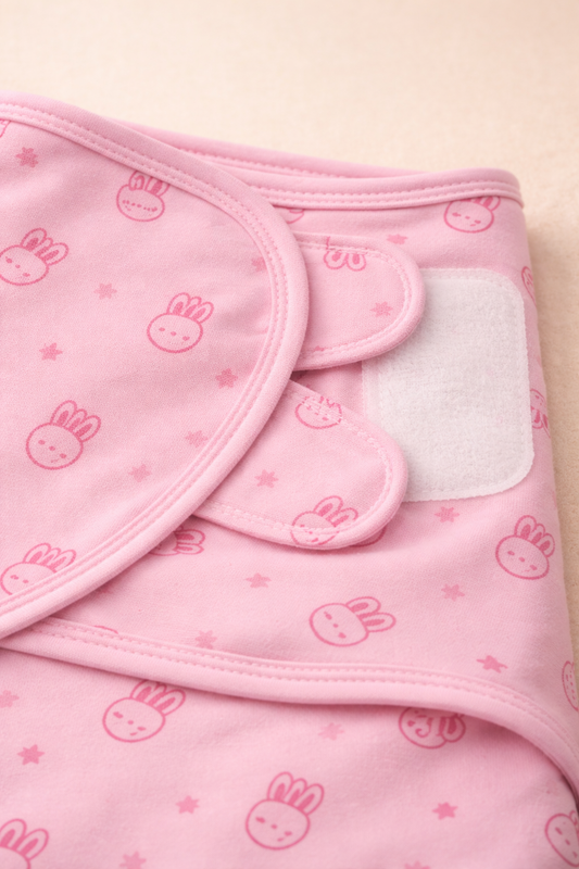Blush Bunny Baby Swaddle