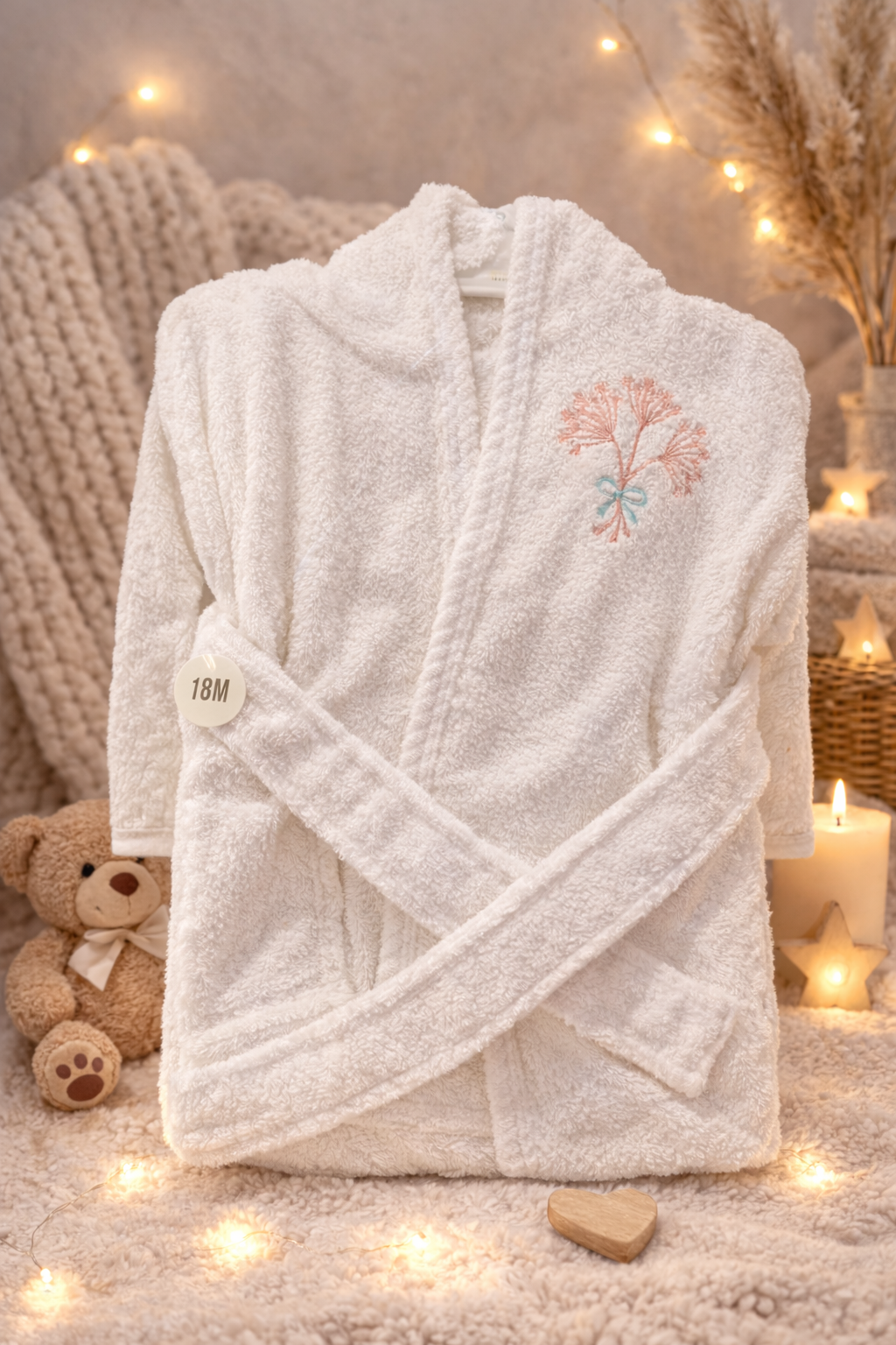 Snow Bloom Kids Hooded Bathrobe