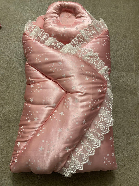 Luxury Silk Baby Nest – Starry Lace Edition