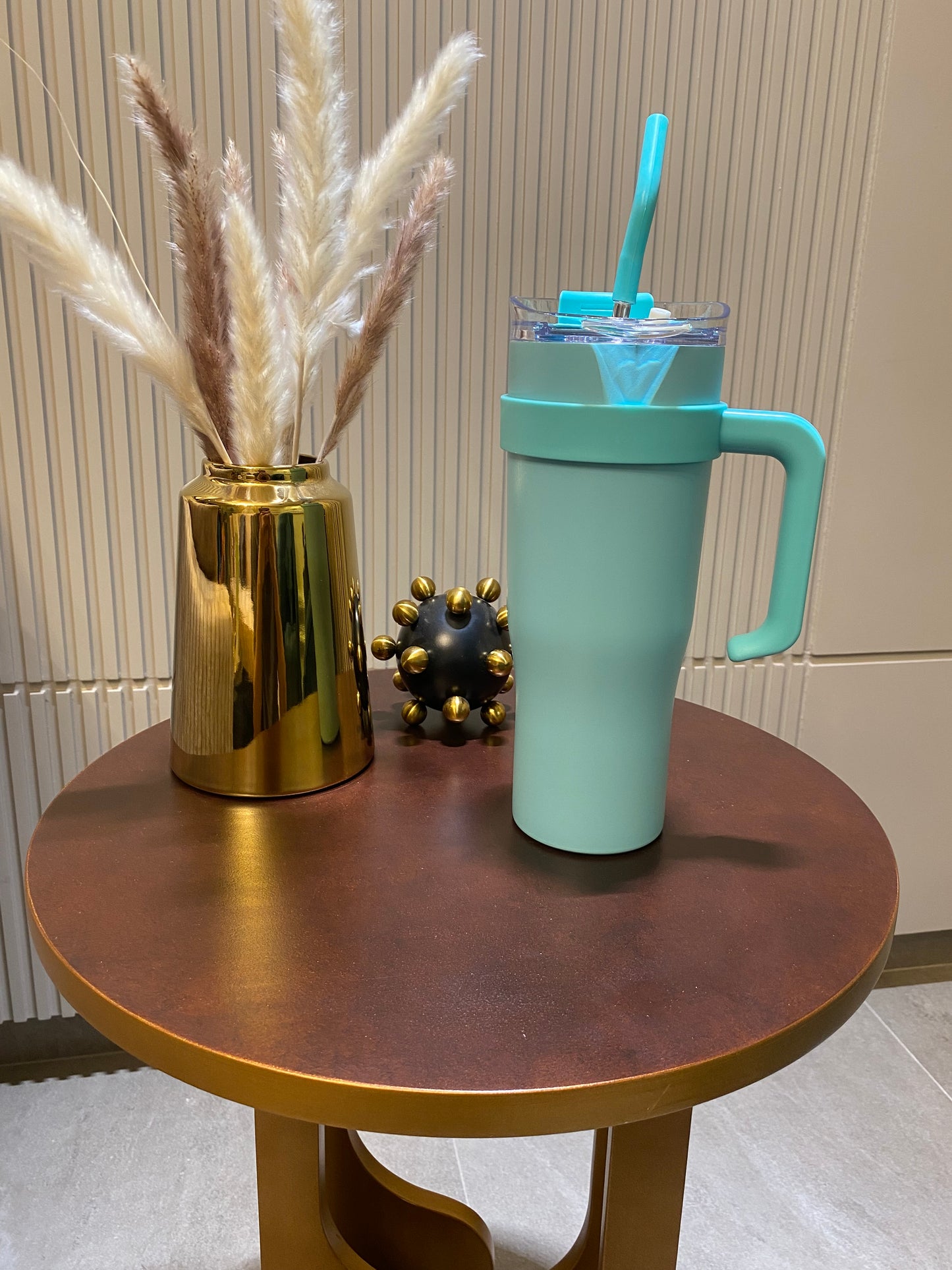 OceanBreeze Stainless Steel Tumbler 1200ML with Metal Straw