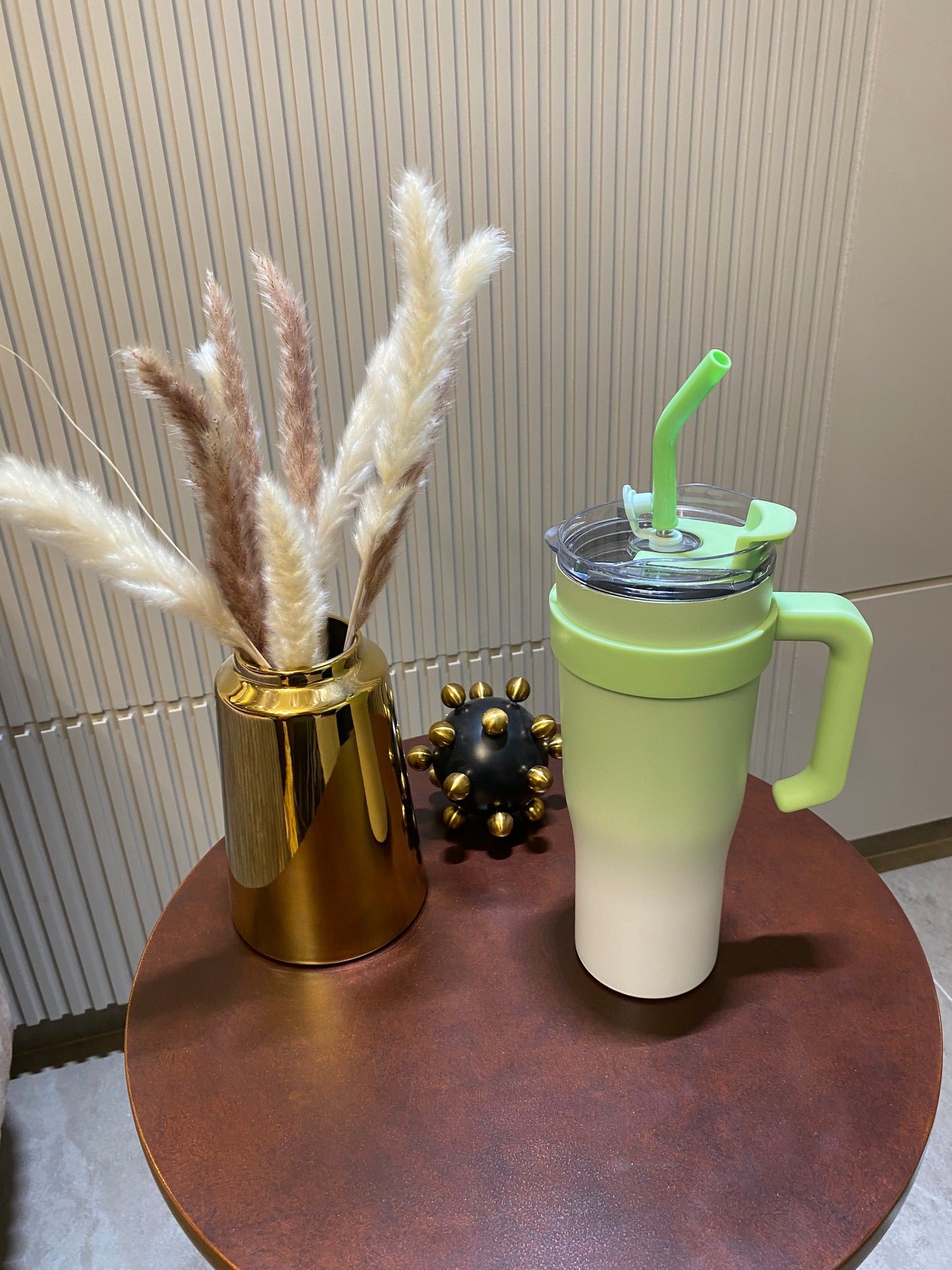 FreshGlow Stainless Steel Tumbler 1200ML with Metal Straw