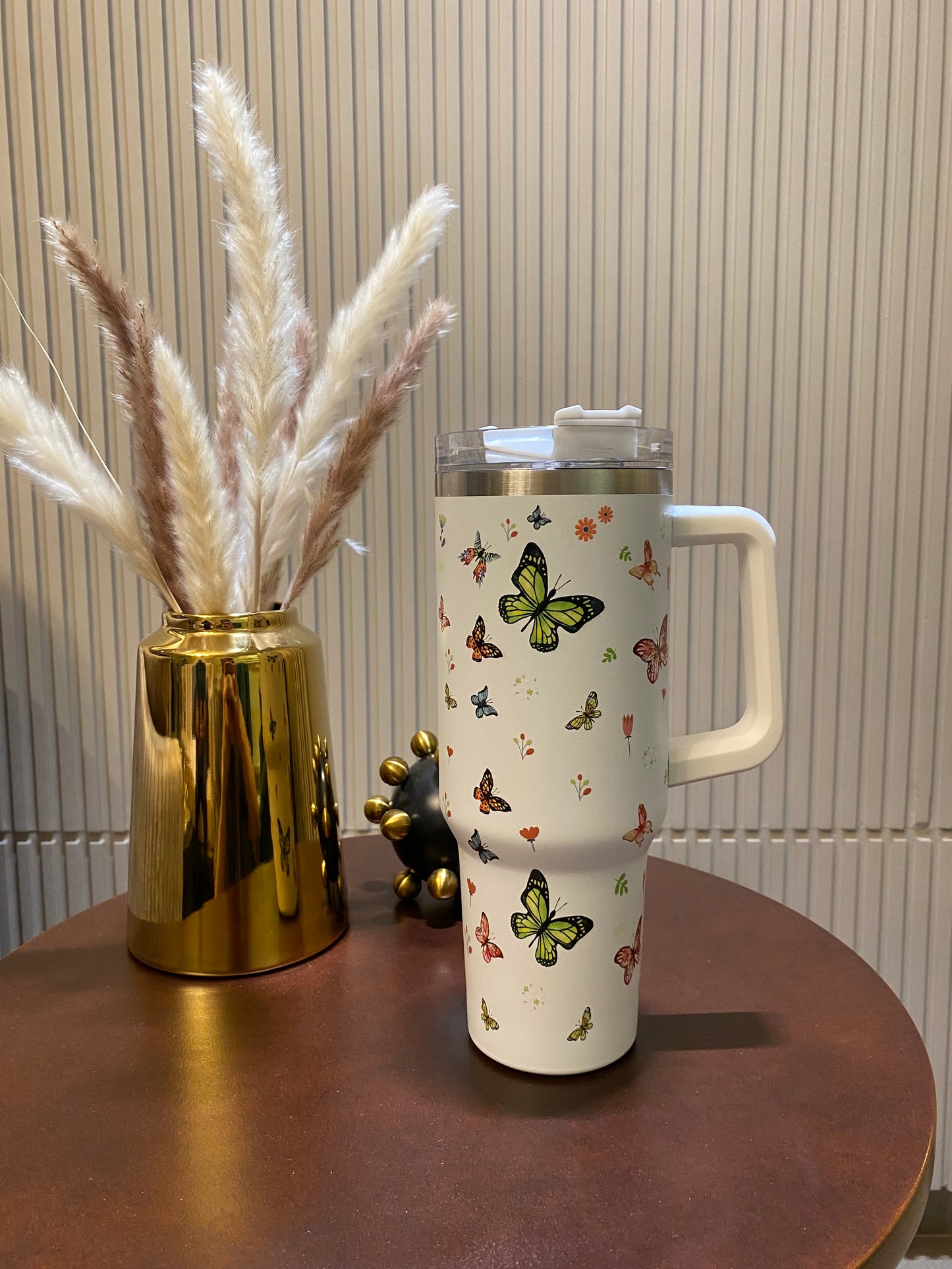 White Butterfly HydraFlex Bottle 1200 ML with Straw