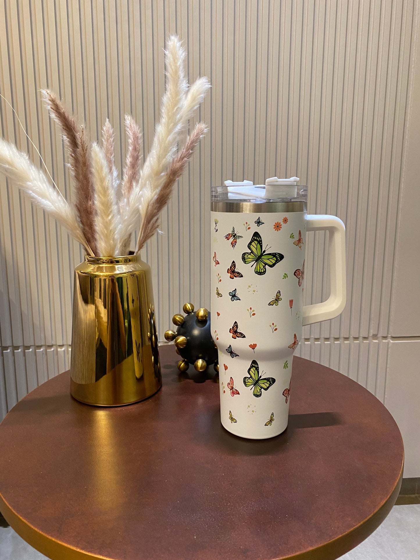 White Butterfly HydraFlex Bottle 1200 ML with Straw