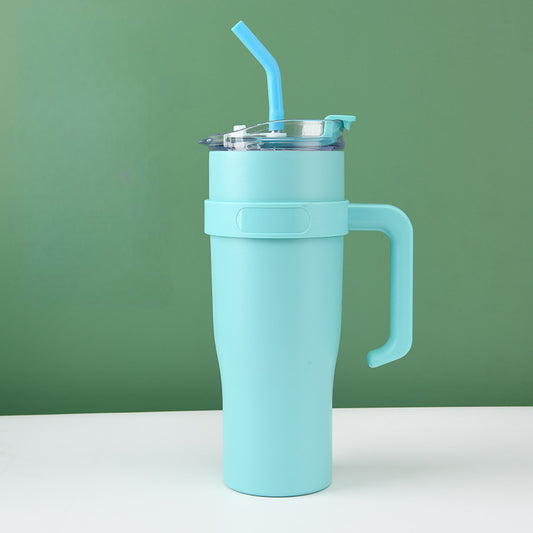 OceanBreeze Stainless Steel Tumbler 1200ML with Metal Straw