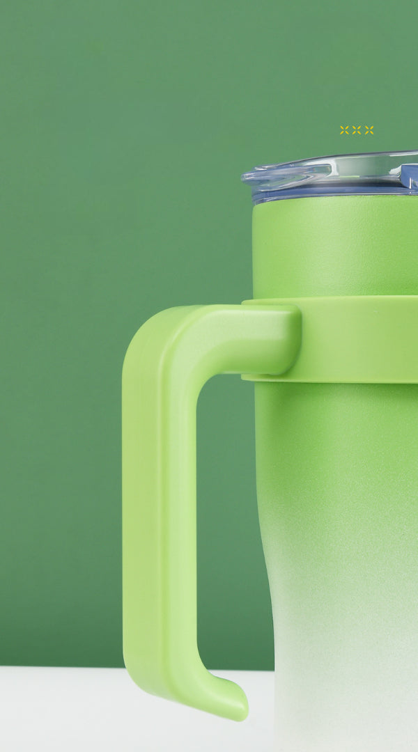 FreshGlow Stainless Steel Tumbler 1200ML with Metal Straw