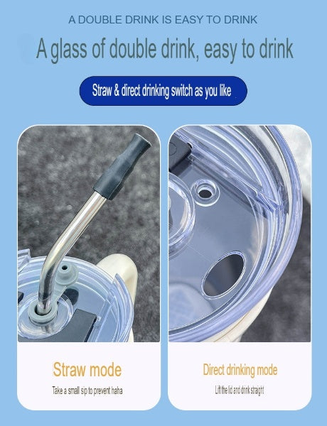 AquaBlast HydraFlex Bottle 1200 ML with Metal Straw