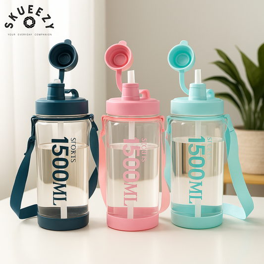 Sip Ease Sports 1500 ML Bottle with Strap