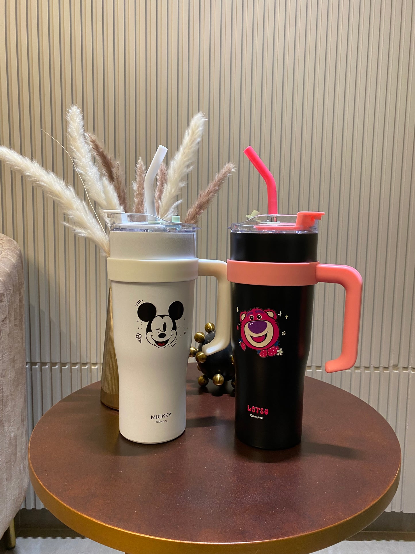 Pink Bear HydraFlex Bottle 1200 ML with Metal Straw