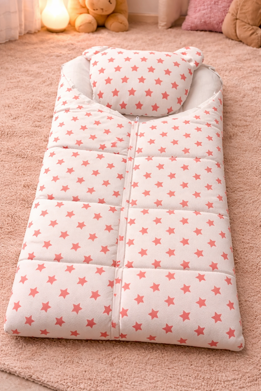 Star Print Baby Nest – 100% Soft Cotton Comfort