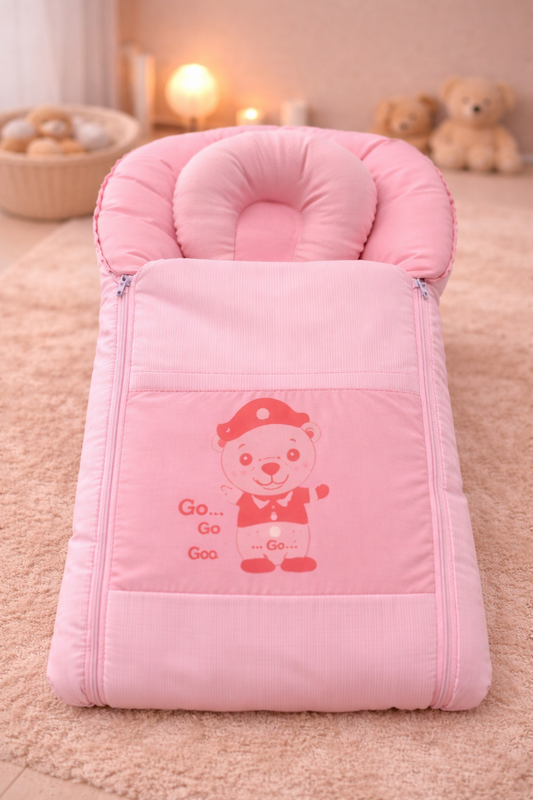 Cute Teddy Pink Baby Nest