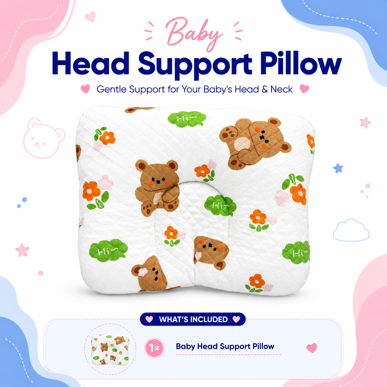 Baby Head Support Pillow