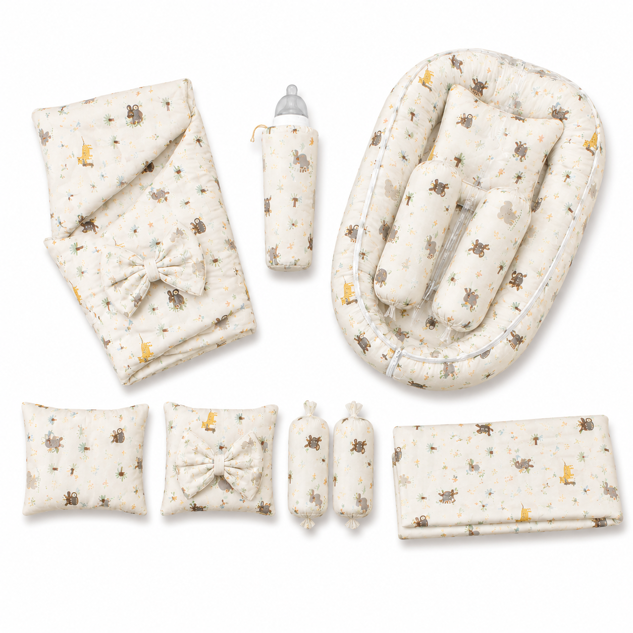 9 Pieces Safari Baby Bedding Set