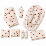 9 Pieces Heart Baby Bedding Set