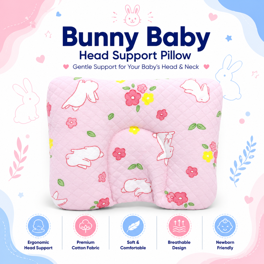 Bunny Baby Head Support Pillow