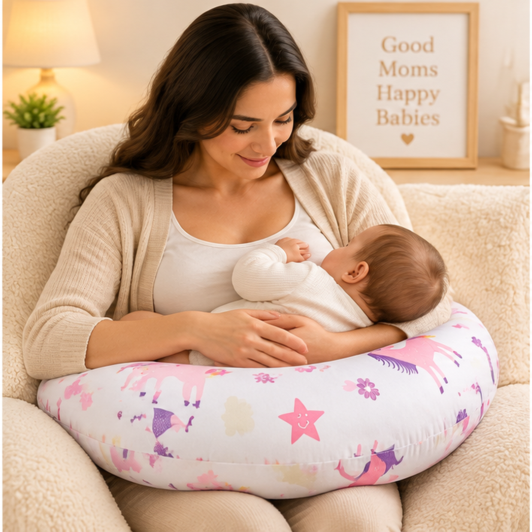 Skueezy Unicorn Print Baby Nursing & Feeding Pillow