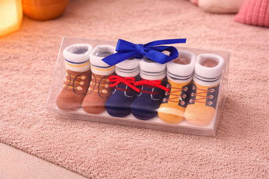 Cute Shoe Design Soft Baby Socks Gift Set