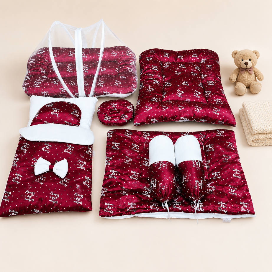 Premium 8 Pcs Baby Bedding Set