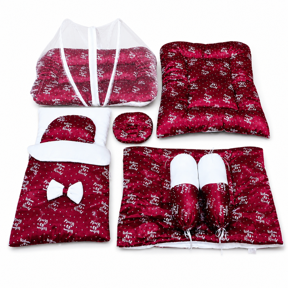 Premium 8 Pcs Baby Bedding Set