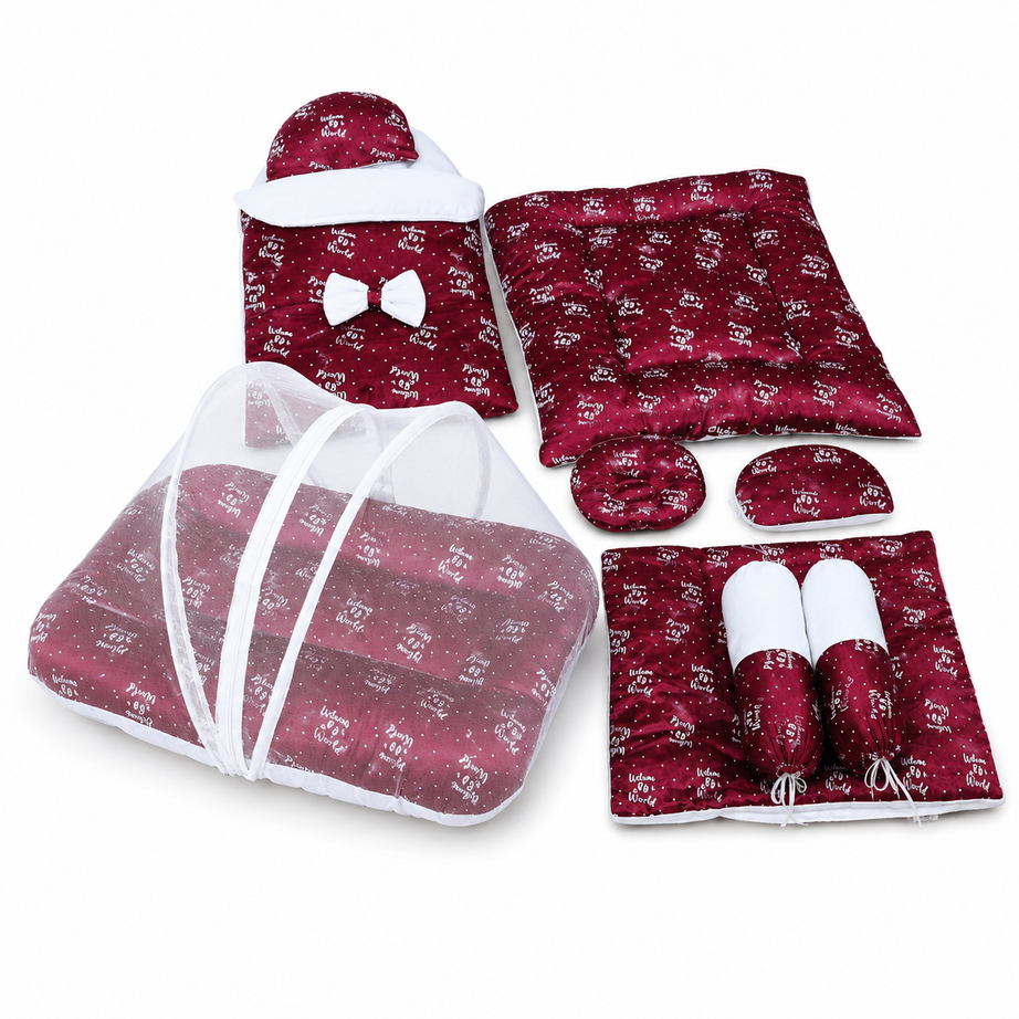 Premium 8 Pcs Baby Bedding Set