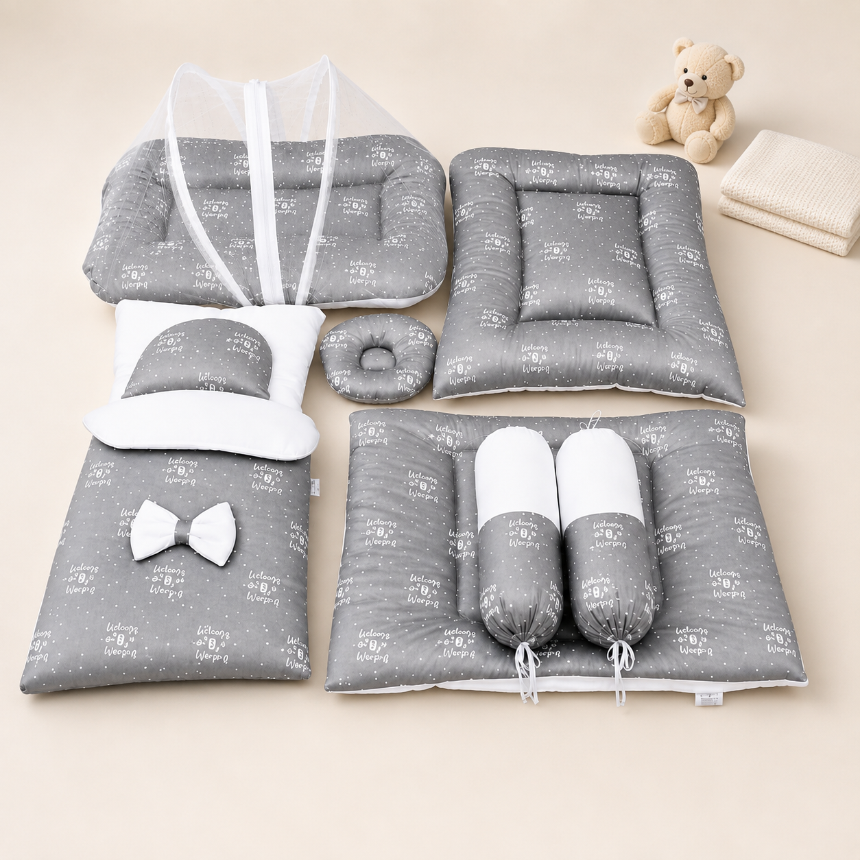 Premium 8 Pcs Baby Bedding Set