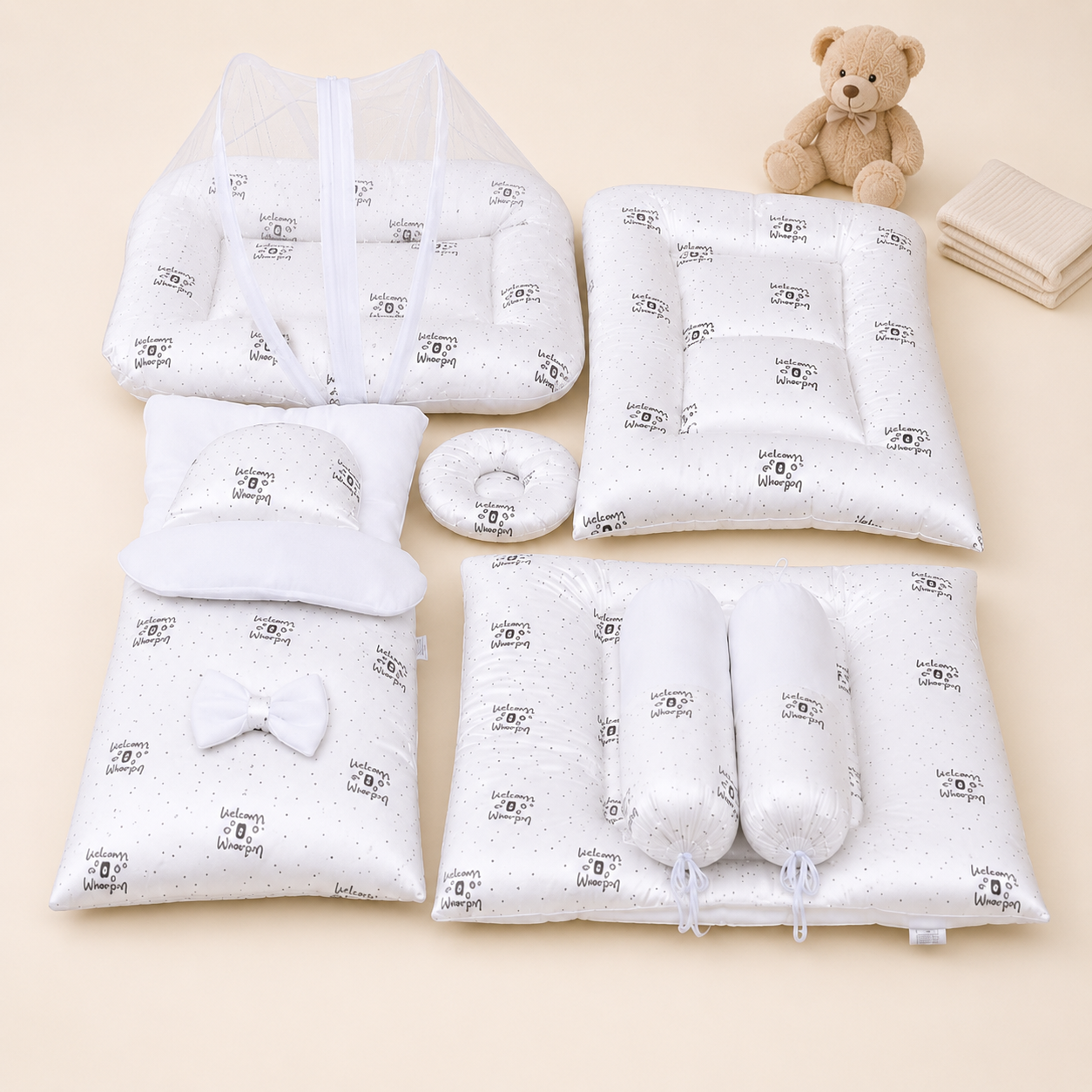 Cloud White 8 PCS Bedding Set