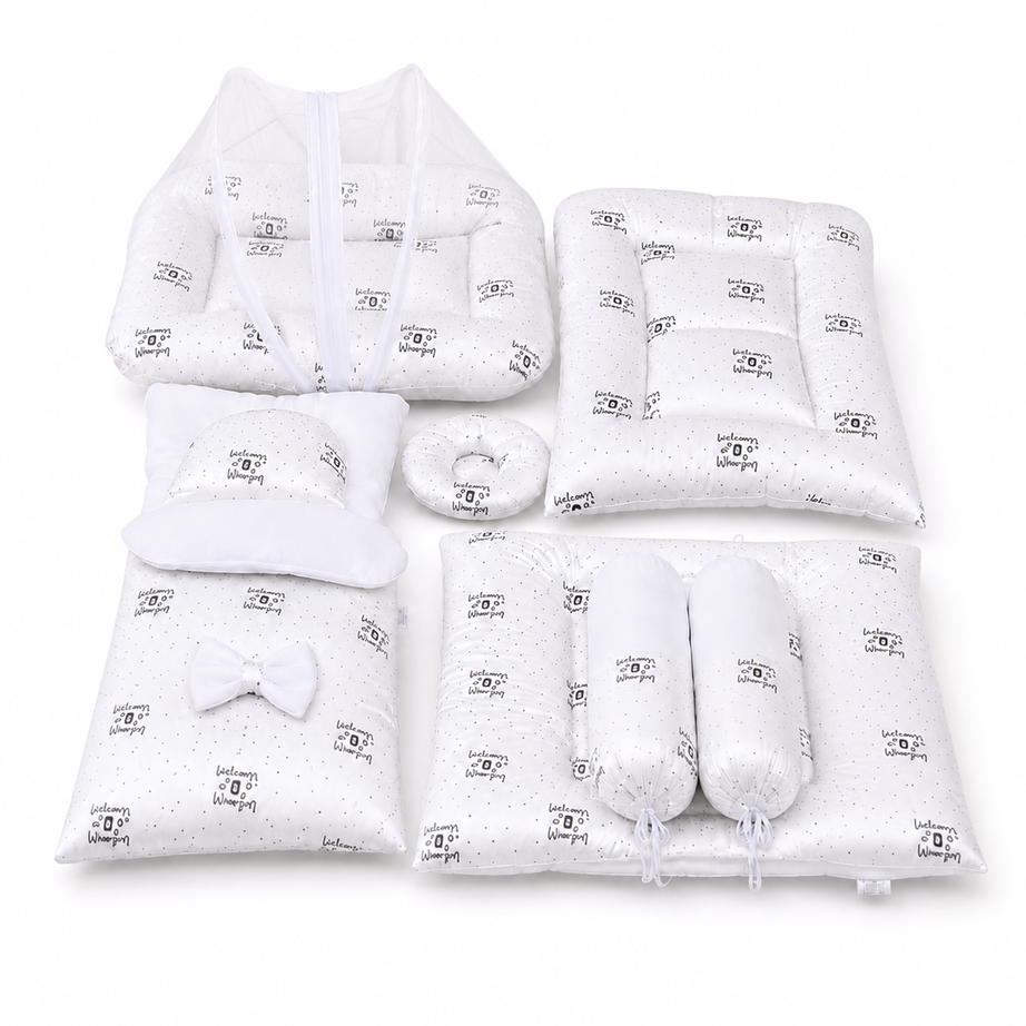 Cloud White 8 PCS Bedding Set