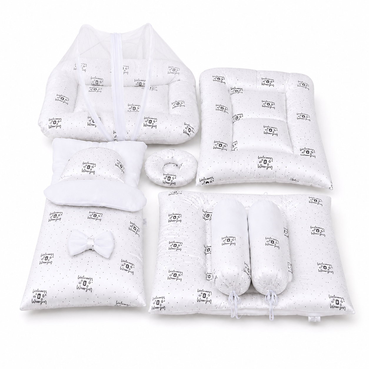 Cloud White 8 PCS Bedding Set
