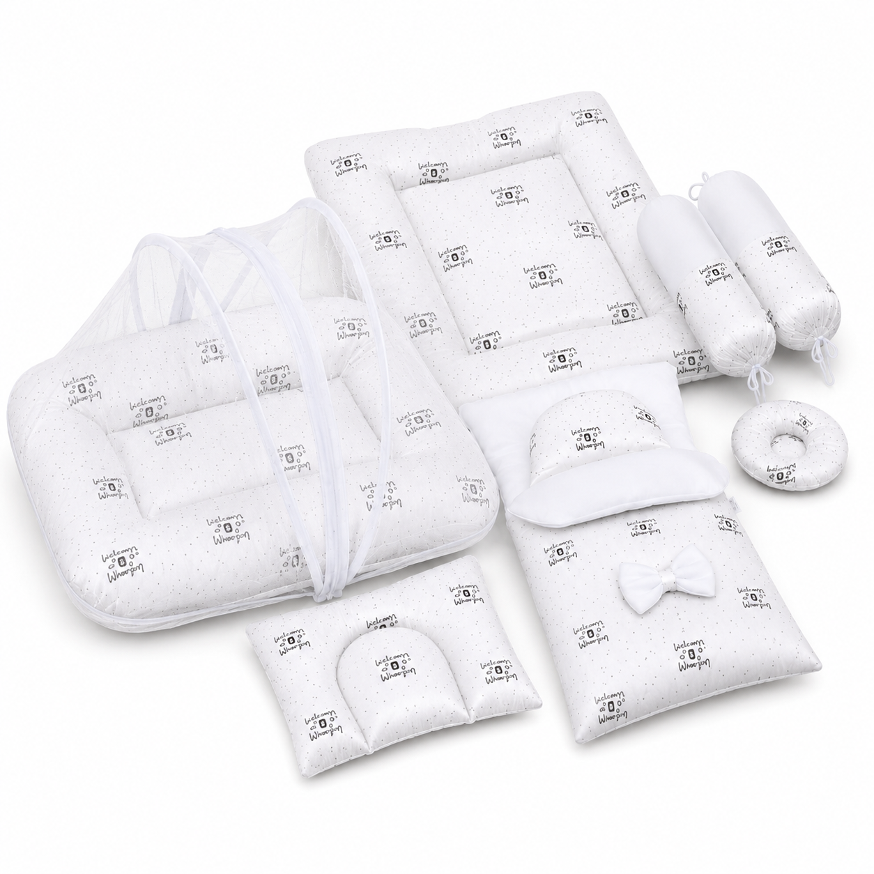 Cloud White 8 PCS Bedding Set