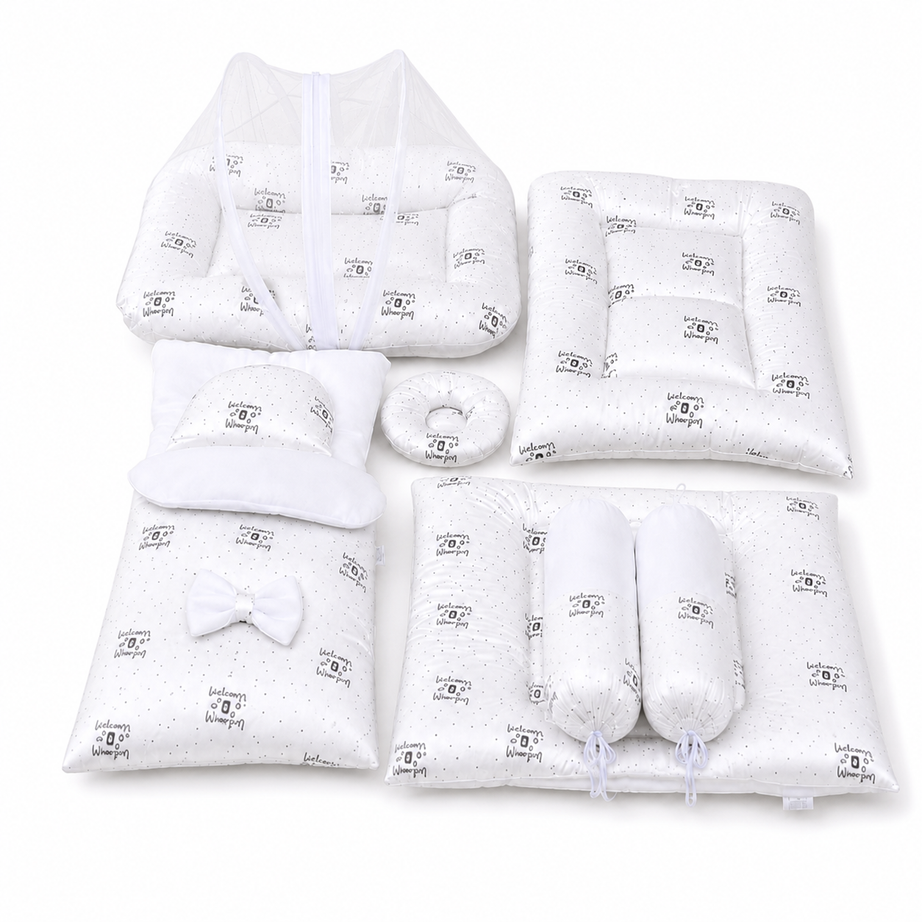 Cloud White 8 PCS Bedding Set