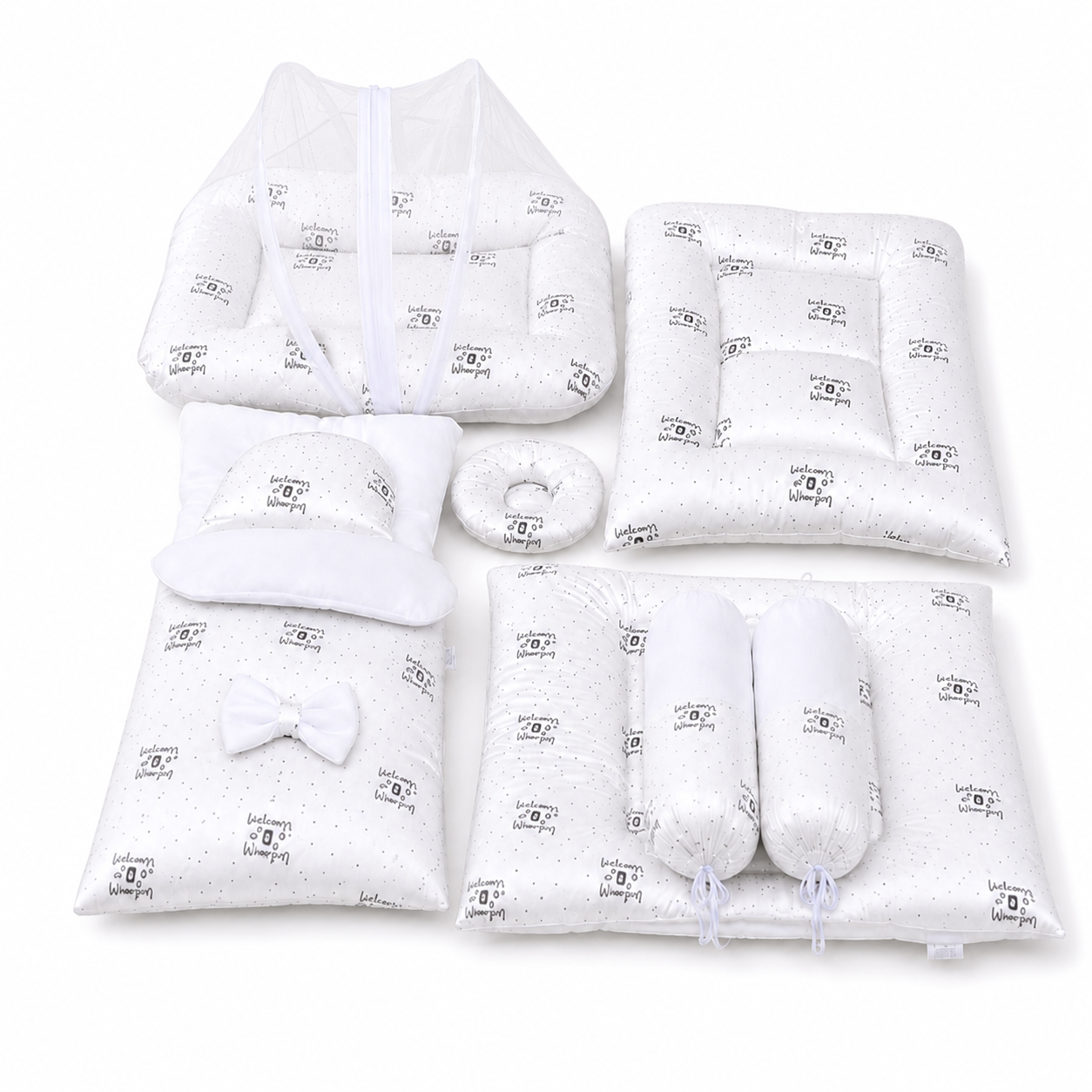 Cloud White 8 PCS Bedding Set