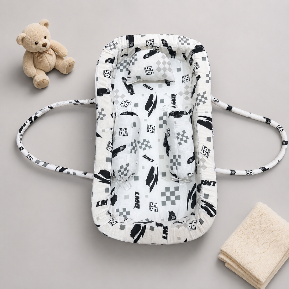 Racing Print Baby Carry Nest