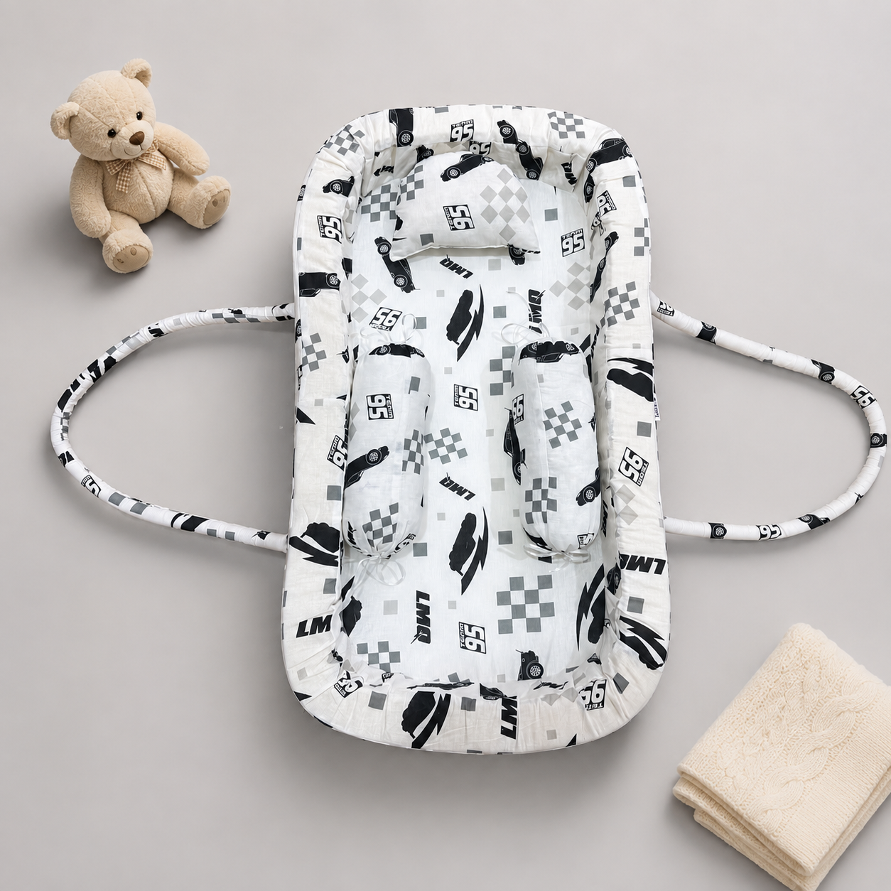Racing Print Baby Carry Nest