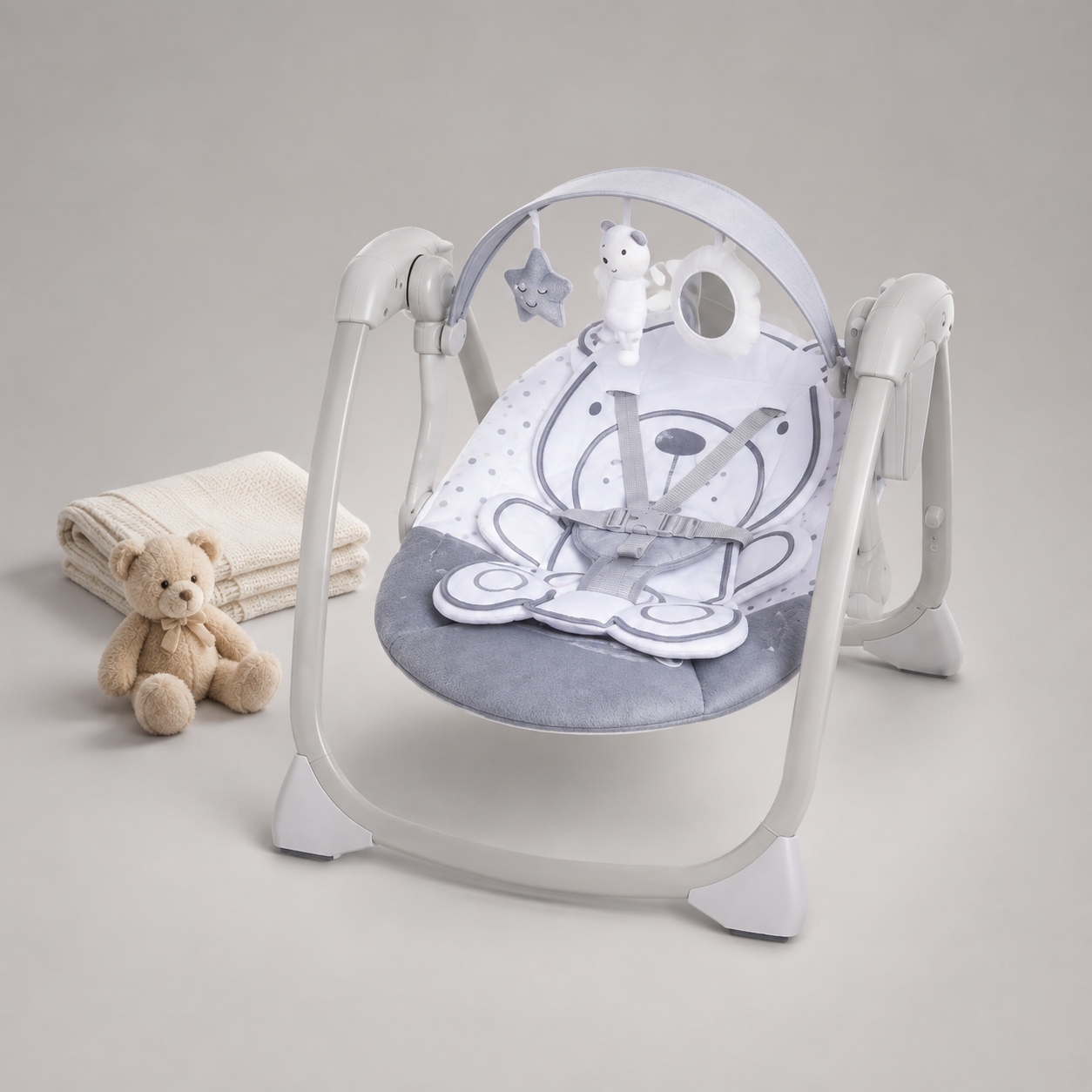 Mastela Grey Deluxe Baby Swing